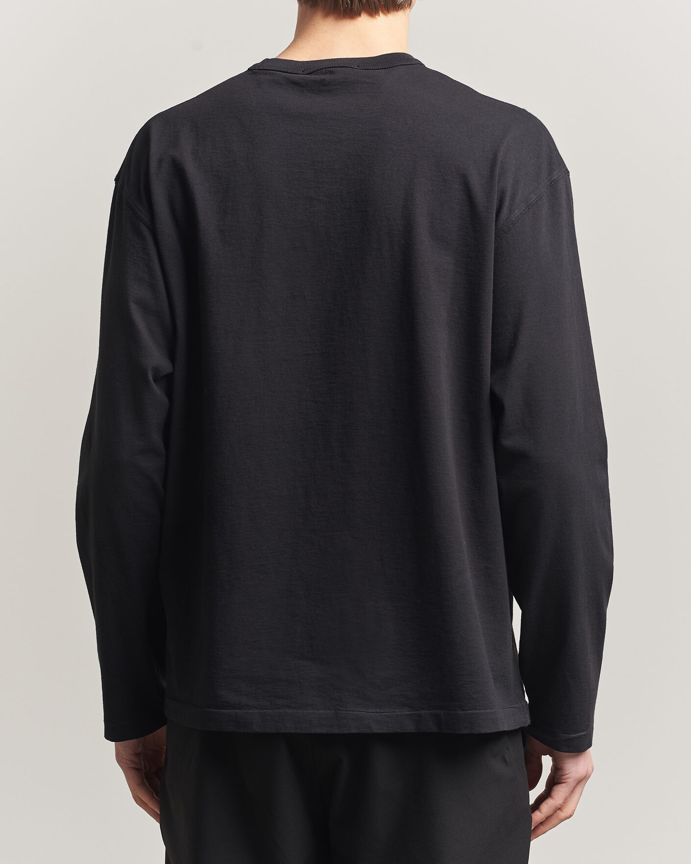 Mies | T-paidat | Stone Island | Organic Cotton Jersey Long Sleeve Logo T-Shirt Black
