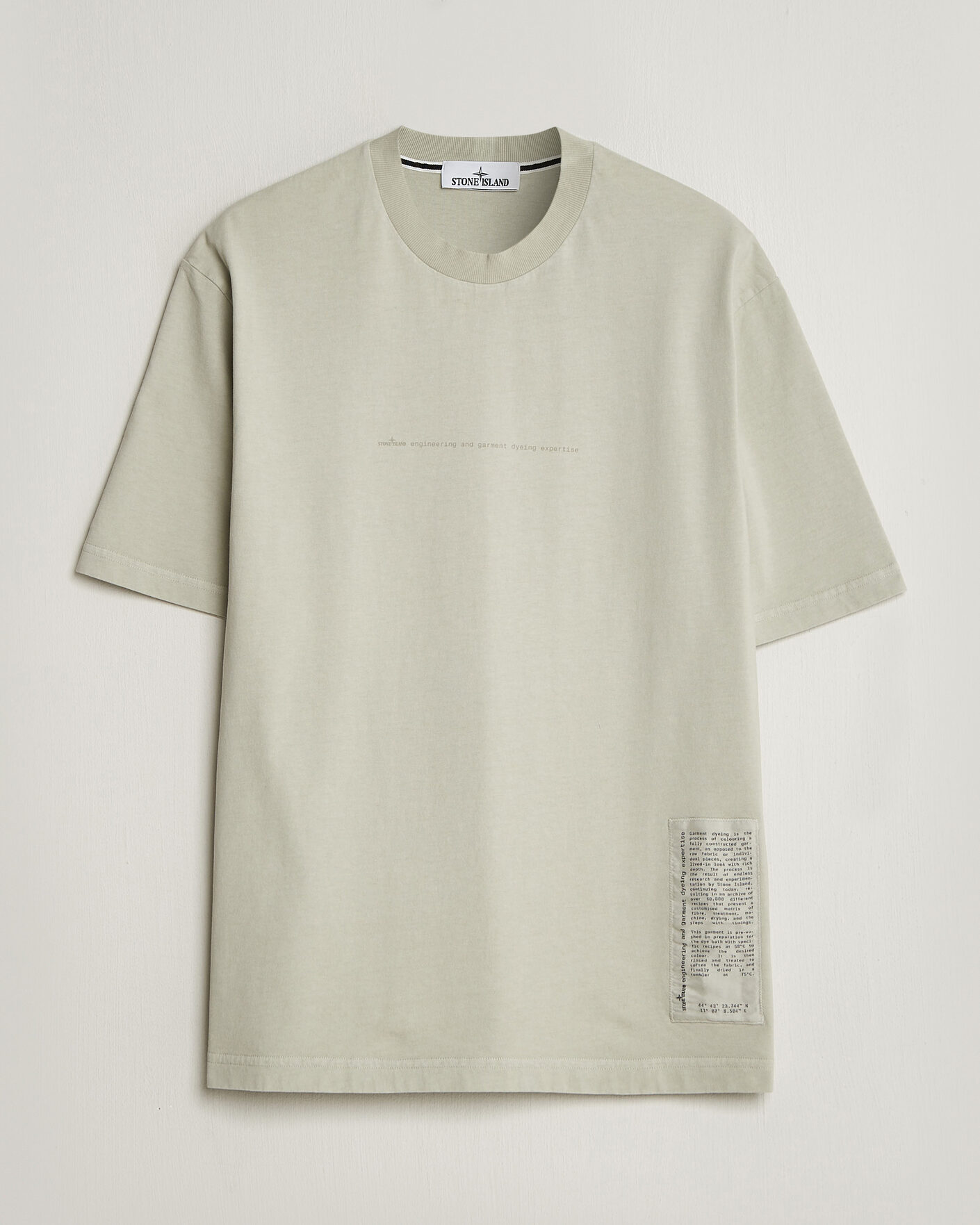 Mies | T-paidat | Stone Island | Combed Cotton Jersey Printed T-Shirt Pearl Grey