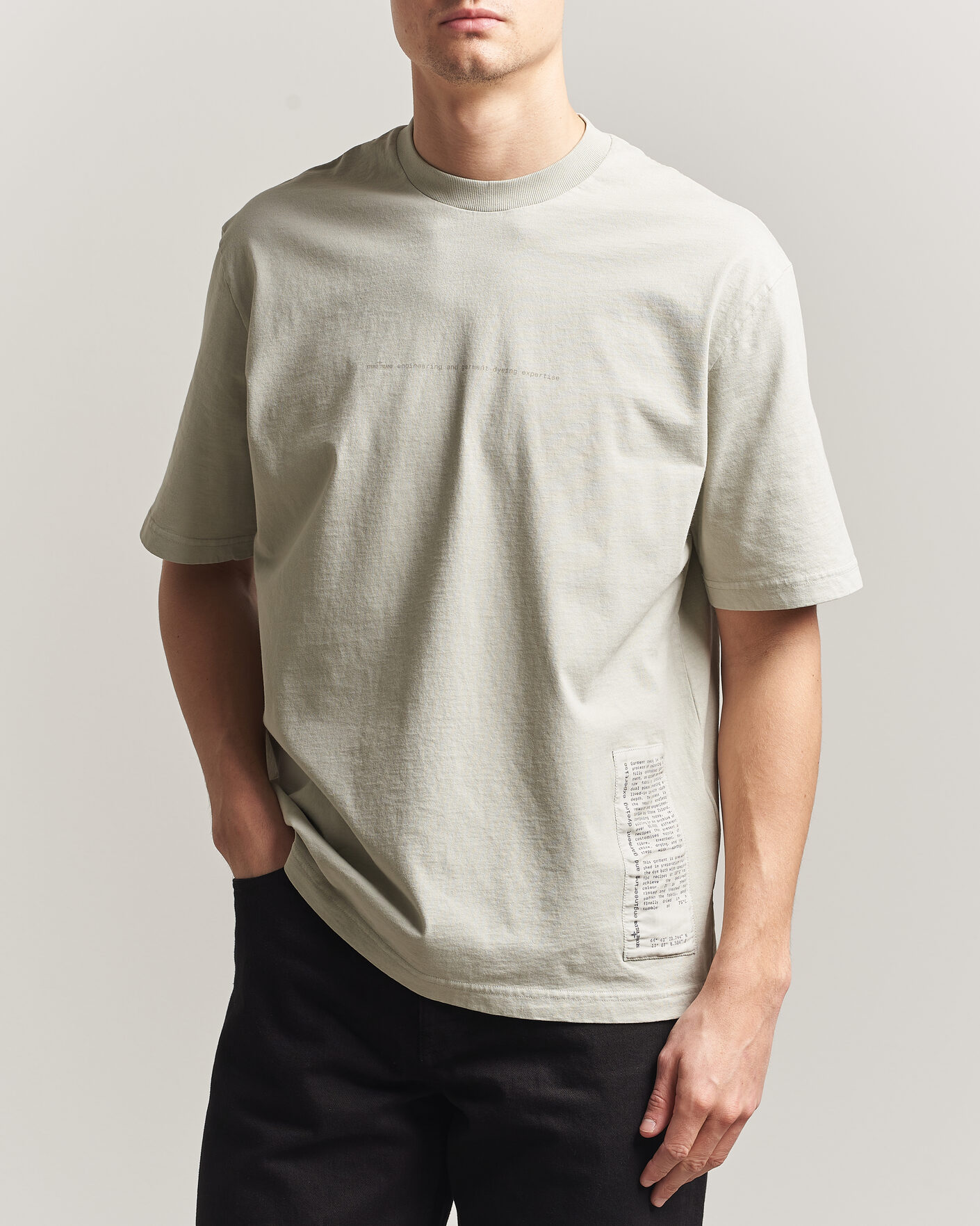 Mies | T-paidat | Stone Island | Combed Cotton Jersey Printed T-Shirt Pearl Grey