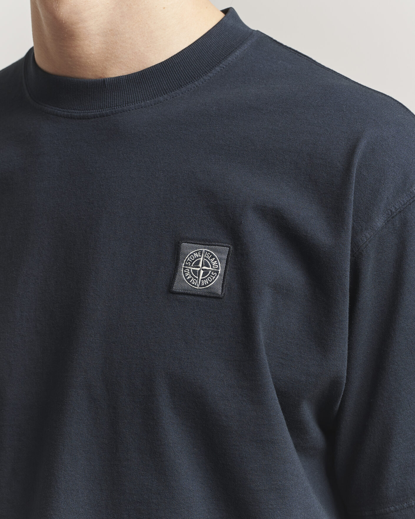 Mies | T-paidat | Stone Island | Combed Organic Cotton T-Shirt Navy