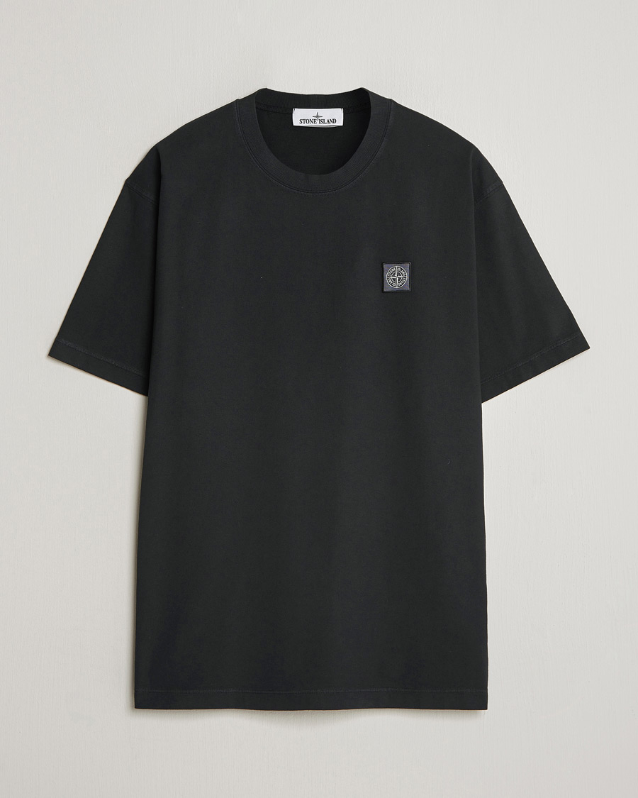Mies | T-paidat | Stone Island | Combed Organic Cotton T-Shirt Black