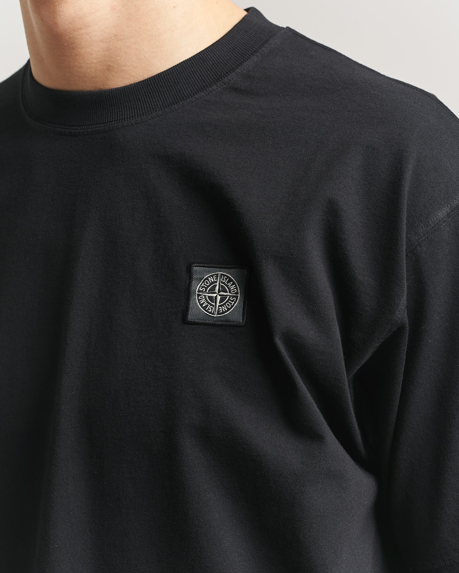Mies | T-paidat | Stone Island | Combed Organic Cotton T-Shirt Black