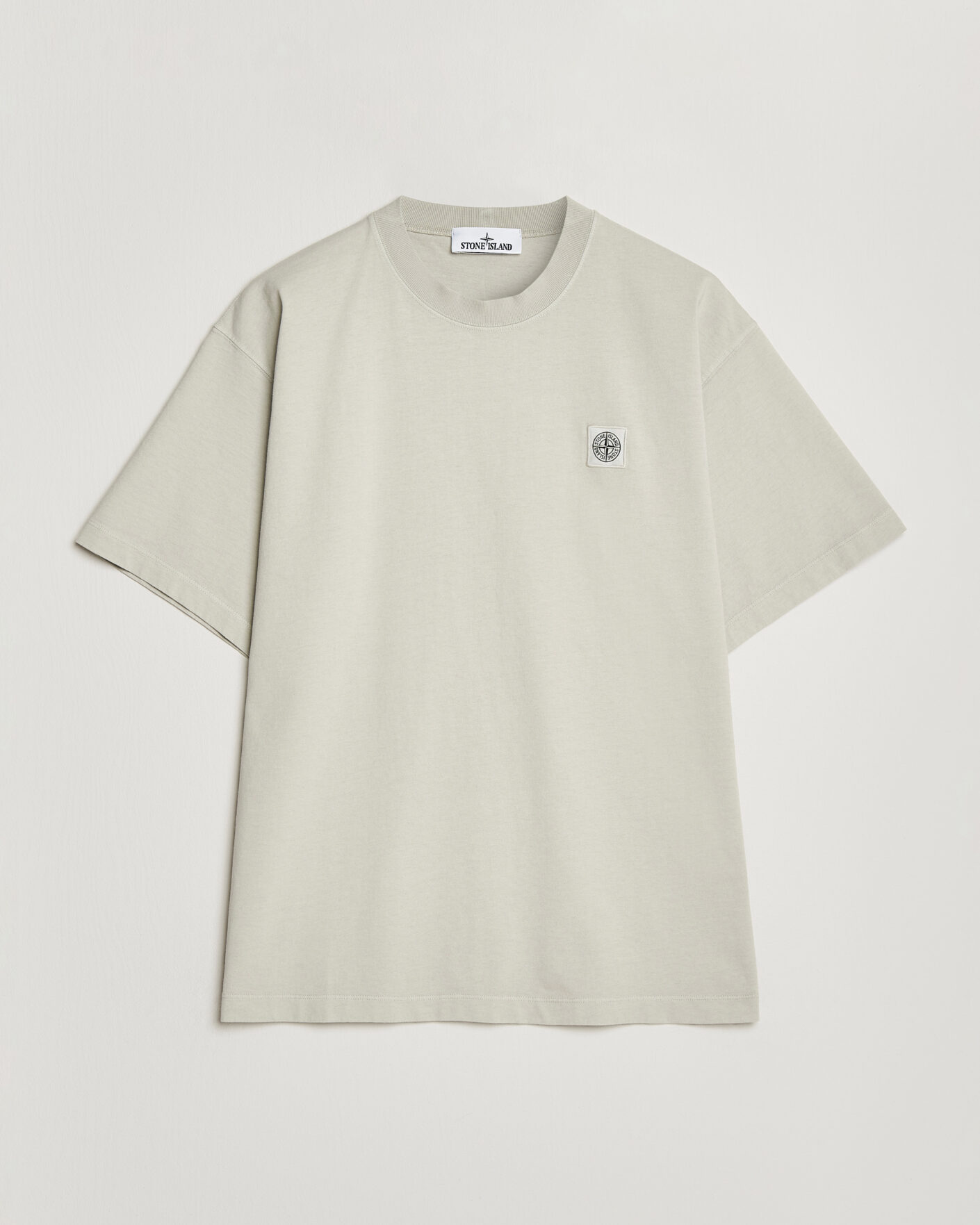 Mies | T-paidat | Stone Island | Combed Organic Cotton T-Shirt Pearl Grey
