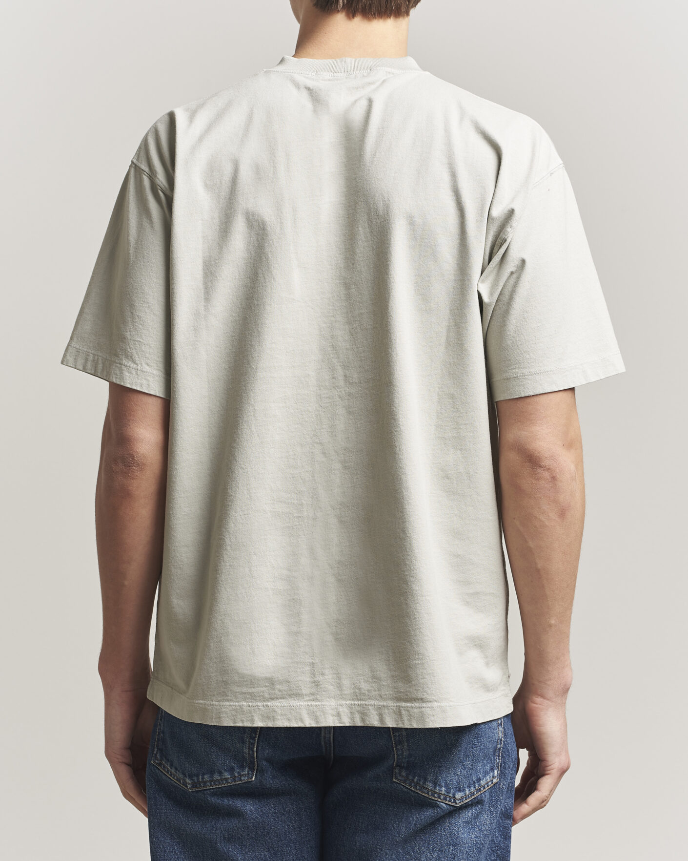 Mies | T-paidat | Stone Island | Combed Organic Cotton T-Shirt Pearl Grey