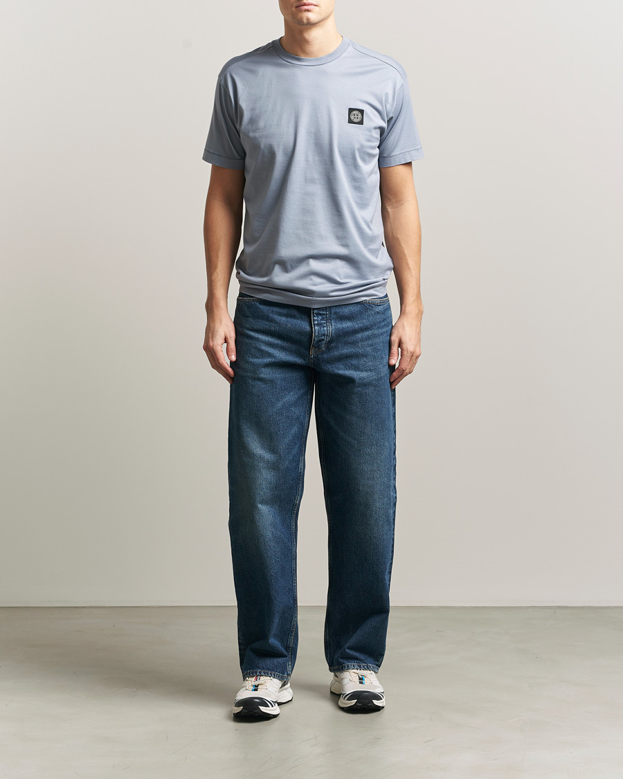 Mies | T-paidat | Stone Island | Garment Dyed Cotton Jersey T-Shirt Dark Blue