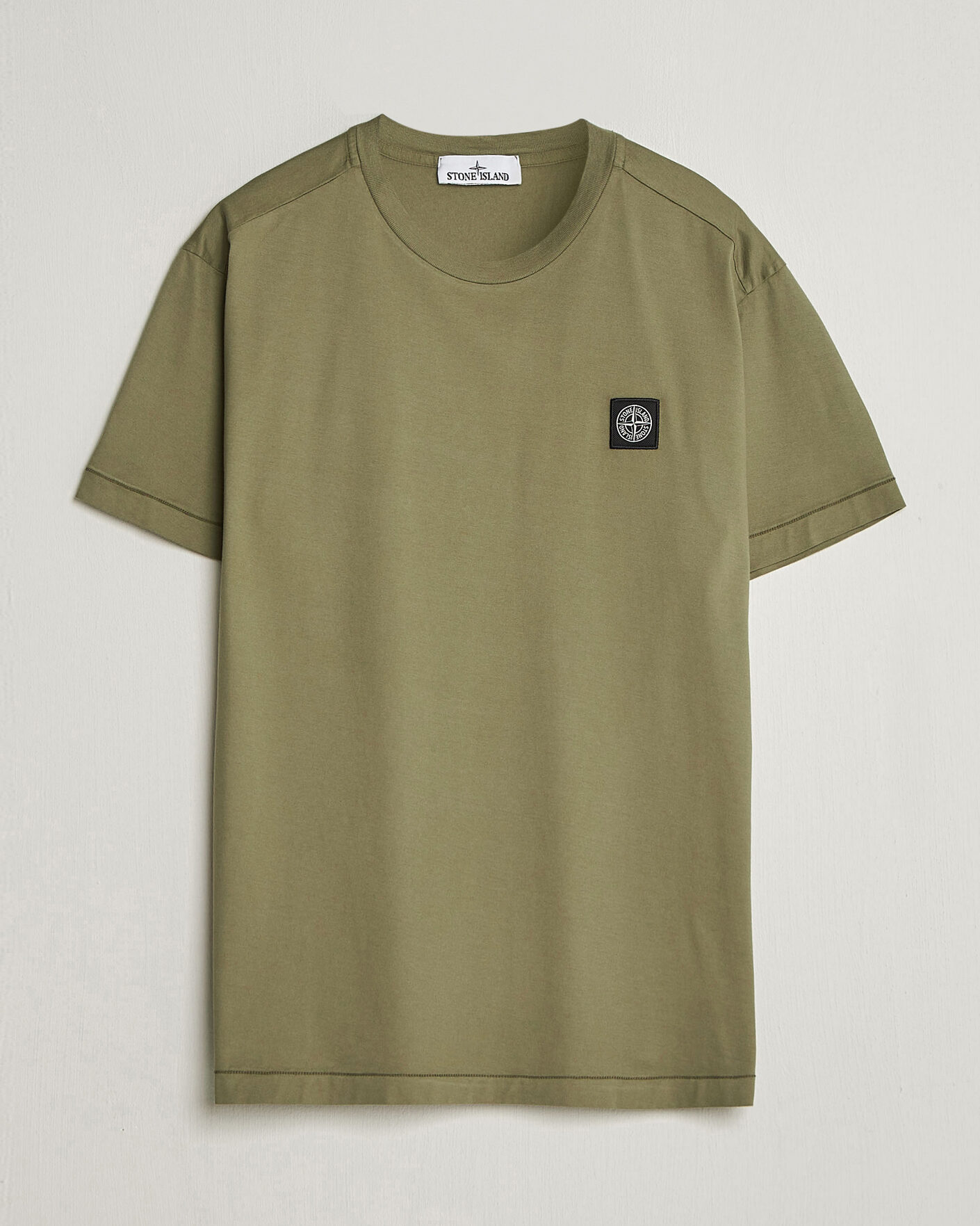 Mies | T-paidat | Stone Island | Garment Dyed Cotton Jersey T-Shirt Military Green