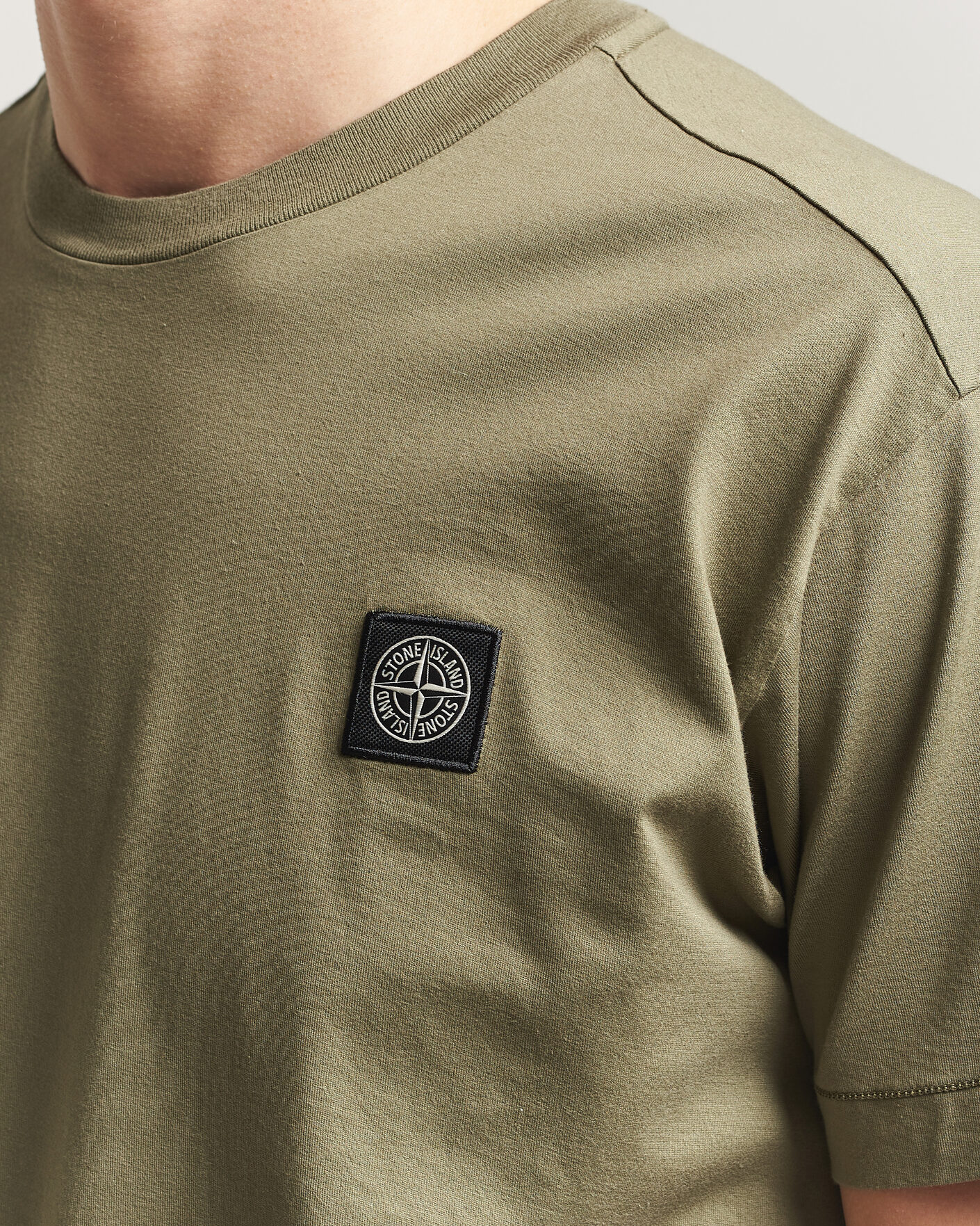 Mies | T-paidat | Stone Island | Garment Dyed Cotton Jersey T-Shirt Military Green