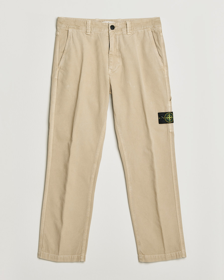 Mies | Housut | Stone Island | Organic Panama Cotton Trousers Desert