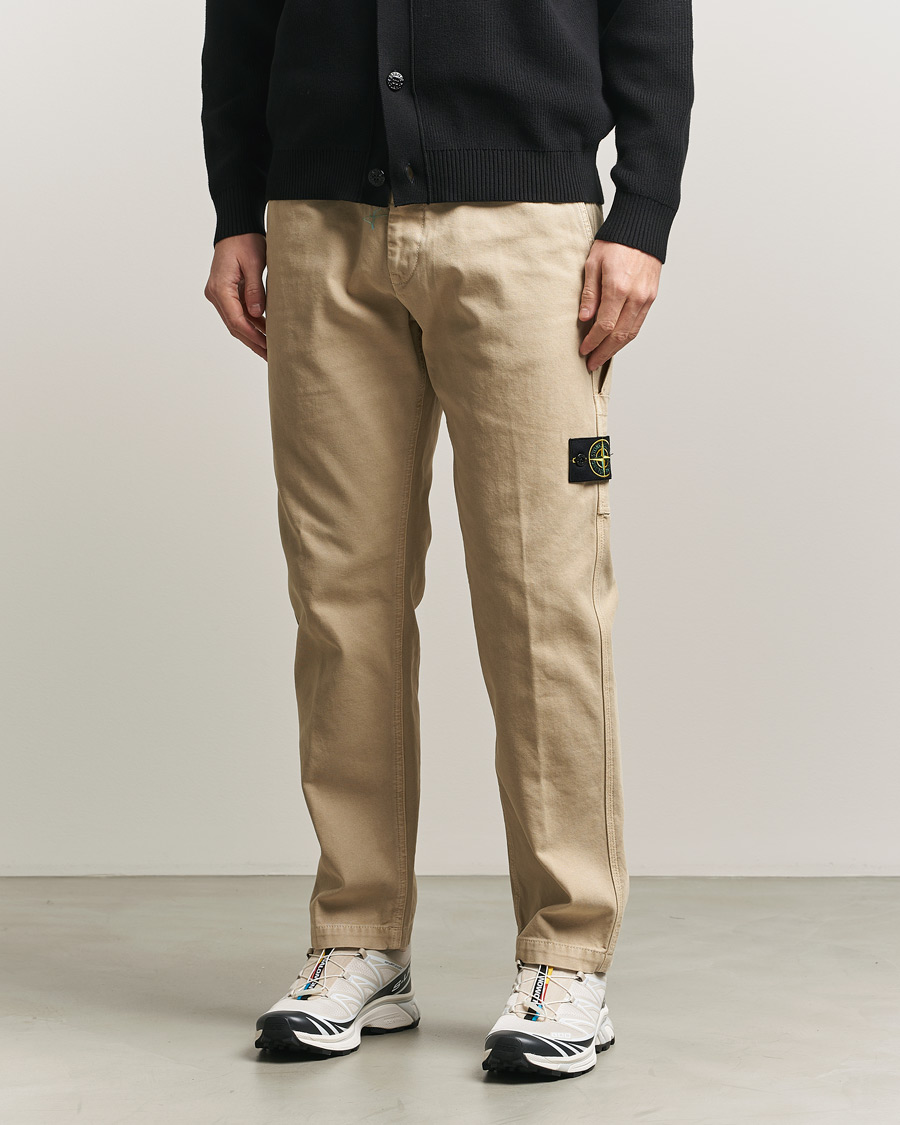 Mies | Housut | Stone Island | Organic Panama Cotton Trousers Desert