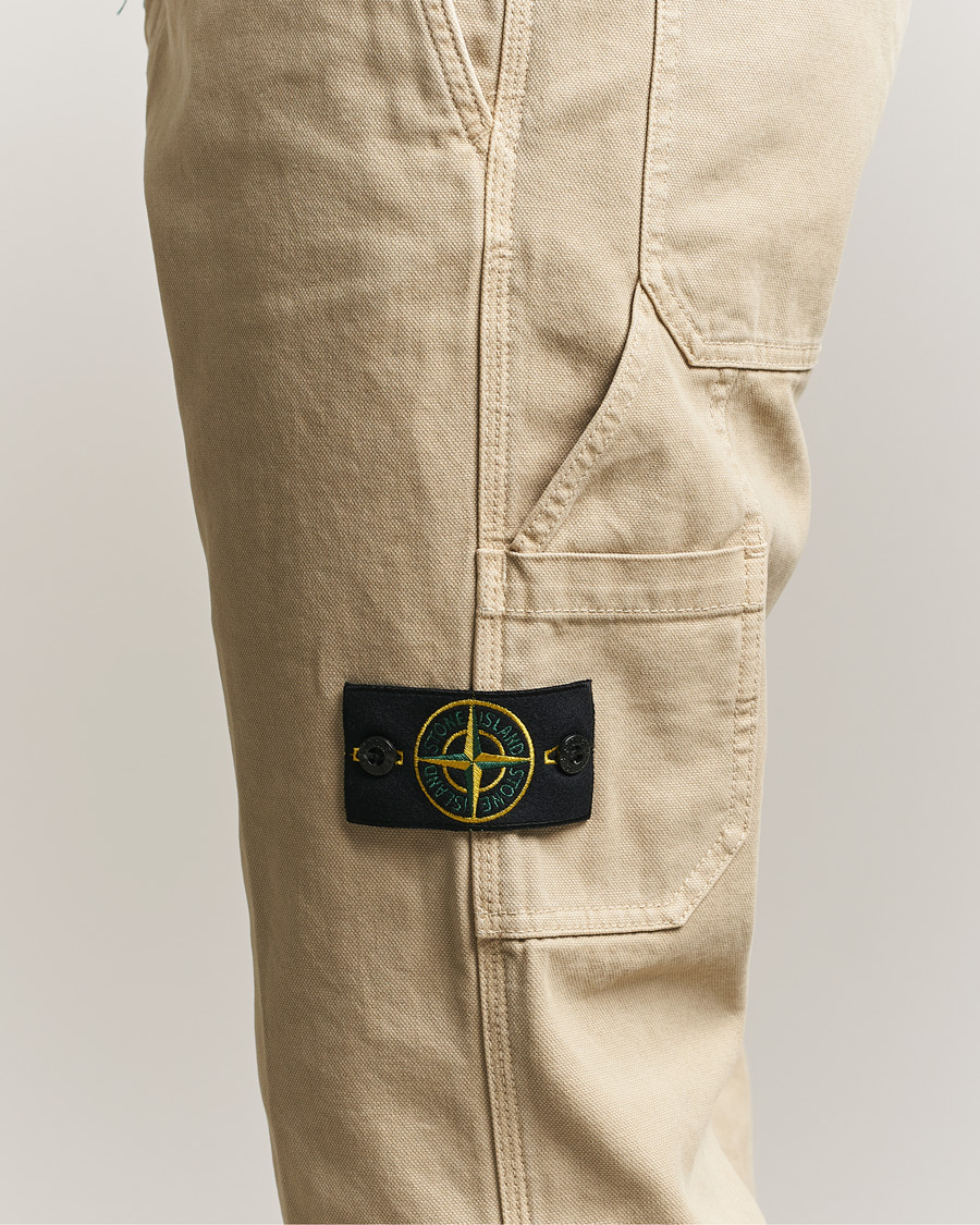 Mies | Housut | Stone Island | Organic Panama Cotton Trousers Desert