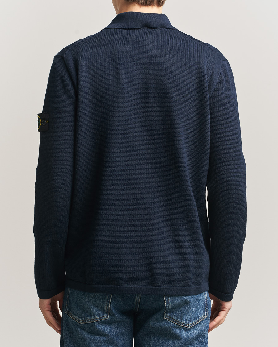 Mies | Puserot | Stone Island | Micro Stitch Knitted Cotton Polo Navy