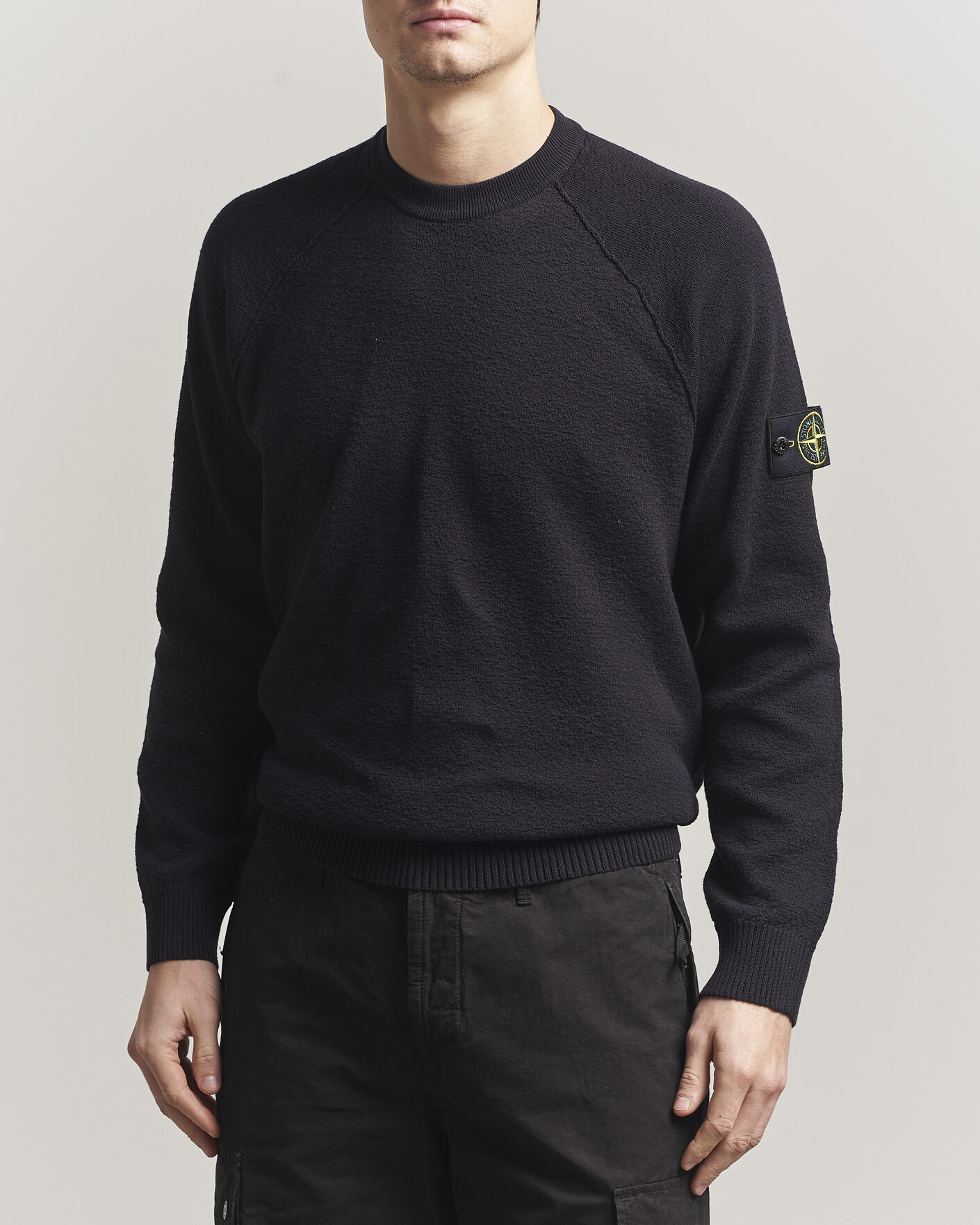 Mies | Puserot | Stone Island | Raw Hand Organic Cotton Crewneck Navy