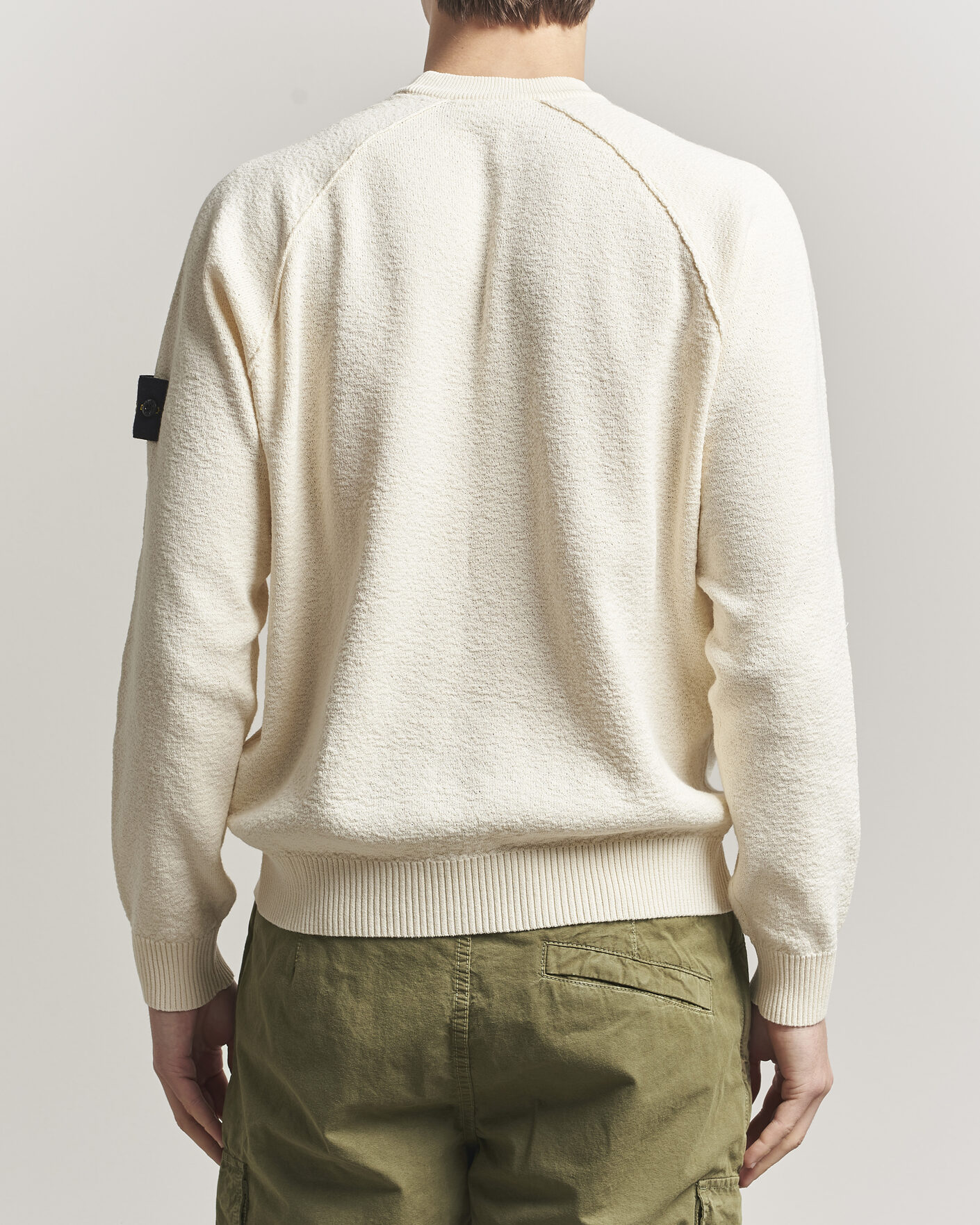 Mies | Puserot | Stone Island | Raw Hand Organic Cotton Crewneck Ivory