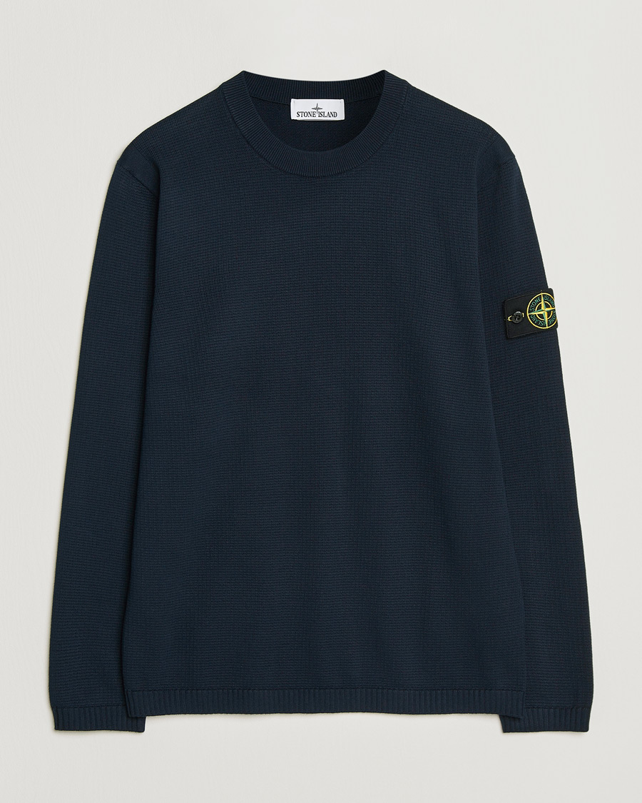 Mies | Puserot | Stone Island | Micro Stitch Soft Organic Cotton Crewneck Navy