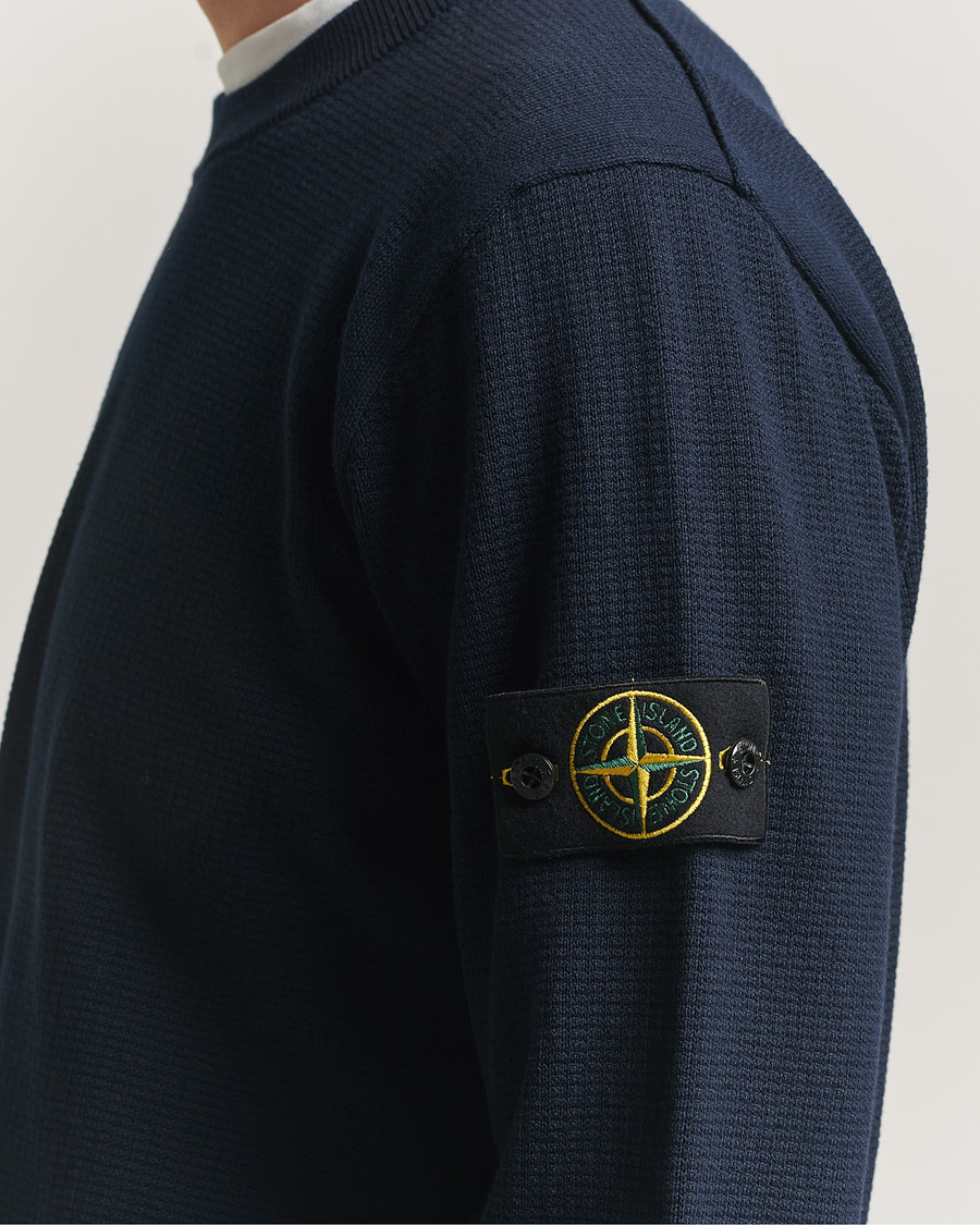Mies | Puserot | Stone Island | Micro Stitch Soft Organic Cotton Crewneck Navy
