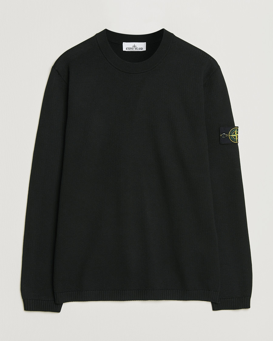 Mies | Puserot | Stone Island | Micro Stitch Soft Organic Cotton Crewneck Black