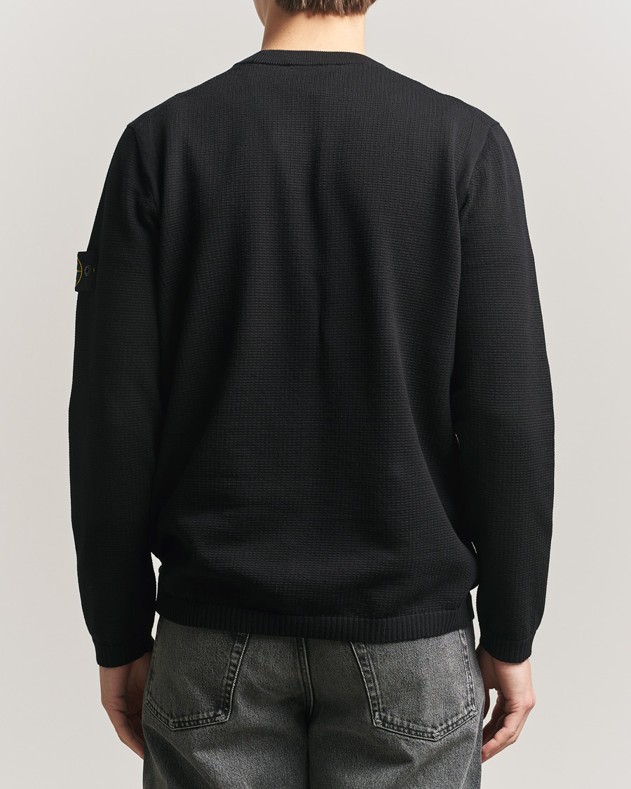 Mies | Puserot | Stone Island | Micro Stitch Soft Organic Cotton Crewneck Black