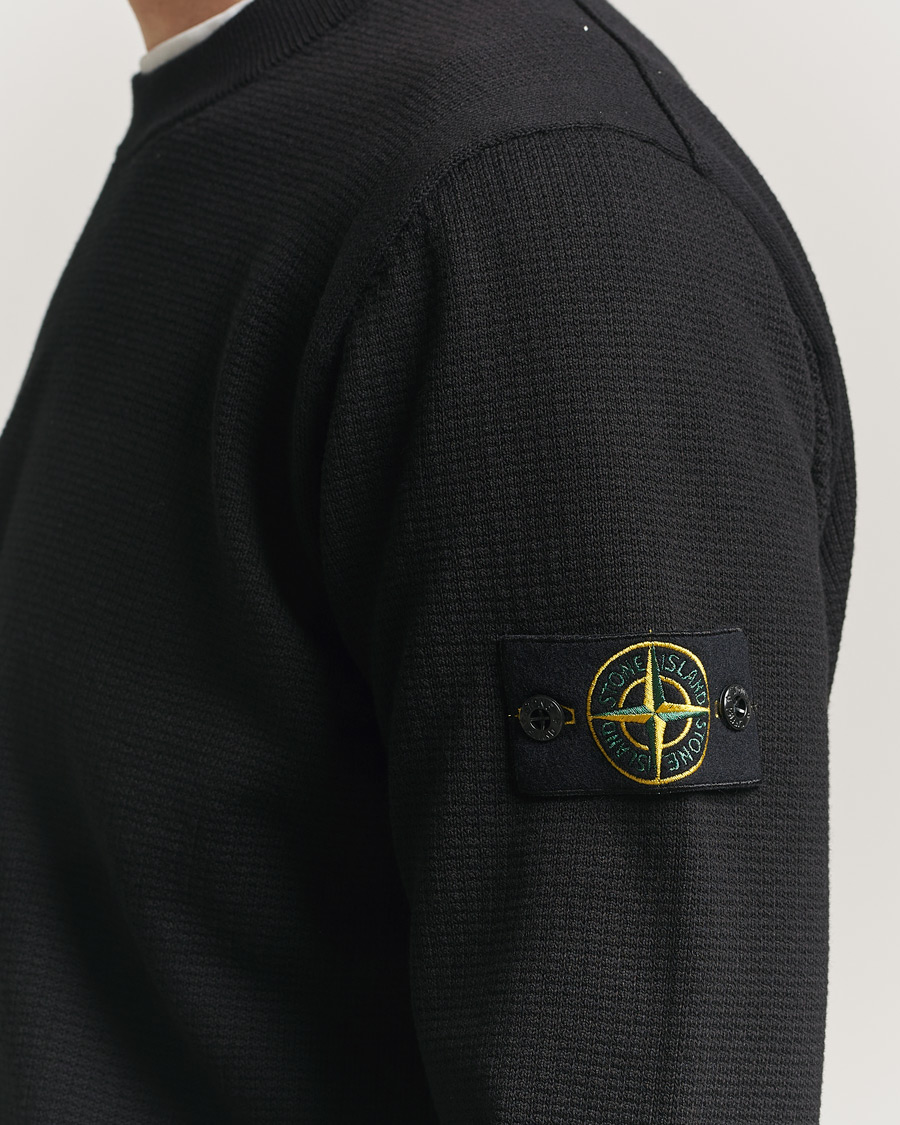 Mies | Puserot | Stone Island | Micro Stitch Soft Organic Cotton Crewneck Black
