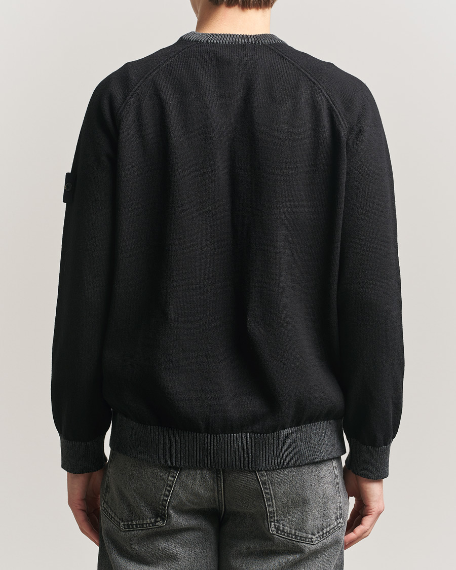 Mies | Puserot | Stone Island | Raw Hand Organic Cotton Raglan Crewneck Black