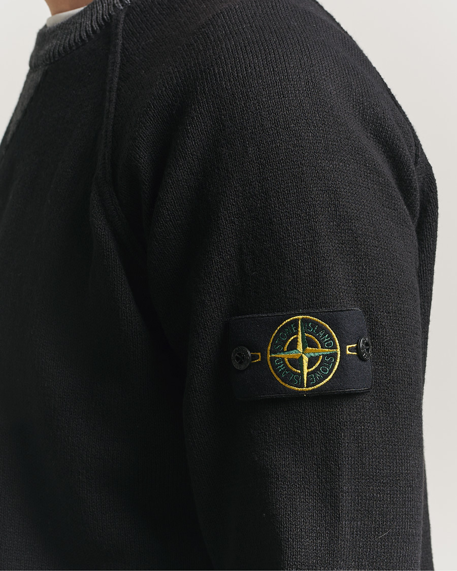 Mies | Puserot | Stone Island | Raw Hand Organic Cotton Raglan Crewneck Black