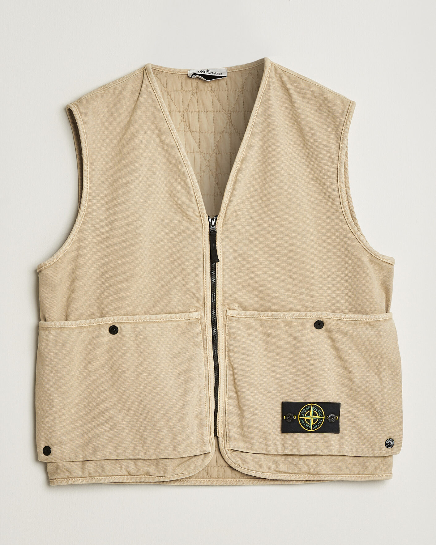 Mies | Ulkoliivit | Stone Island | Organic Panama Cotton Padded Vest Desert