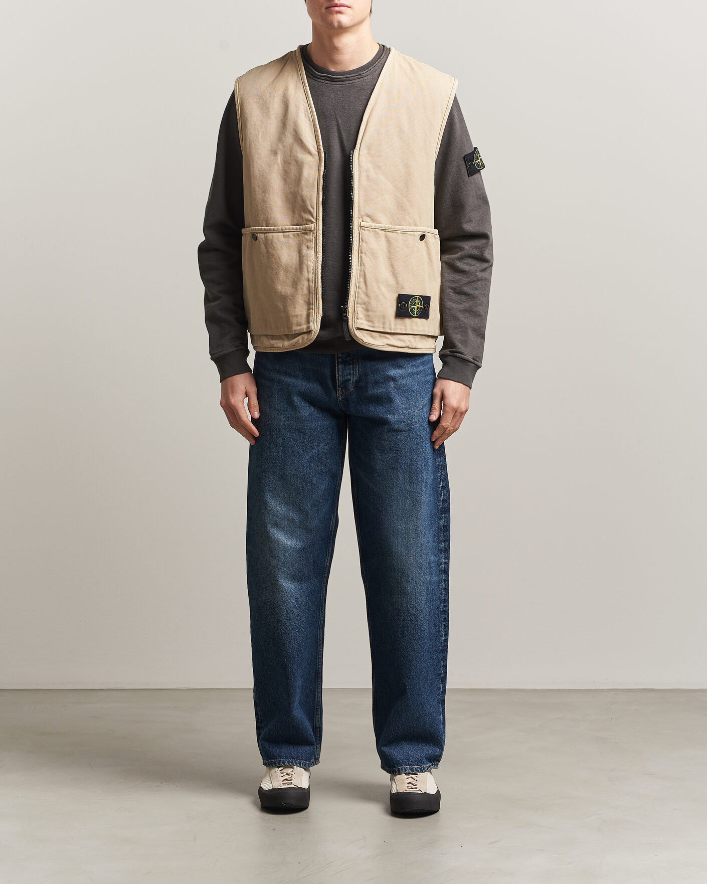 Mies | Ulkoliivit | Stone Island | Organic Panama Cotton Padded Vest Desert