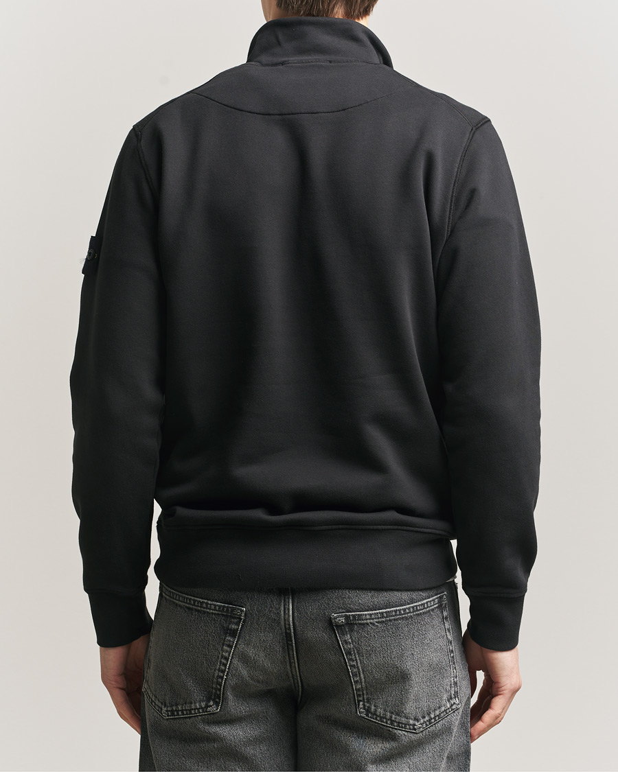 Mies | Puserot | Stone Island | Garment Dyed Fleece Half Zip Black
