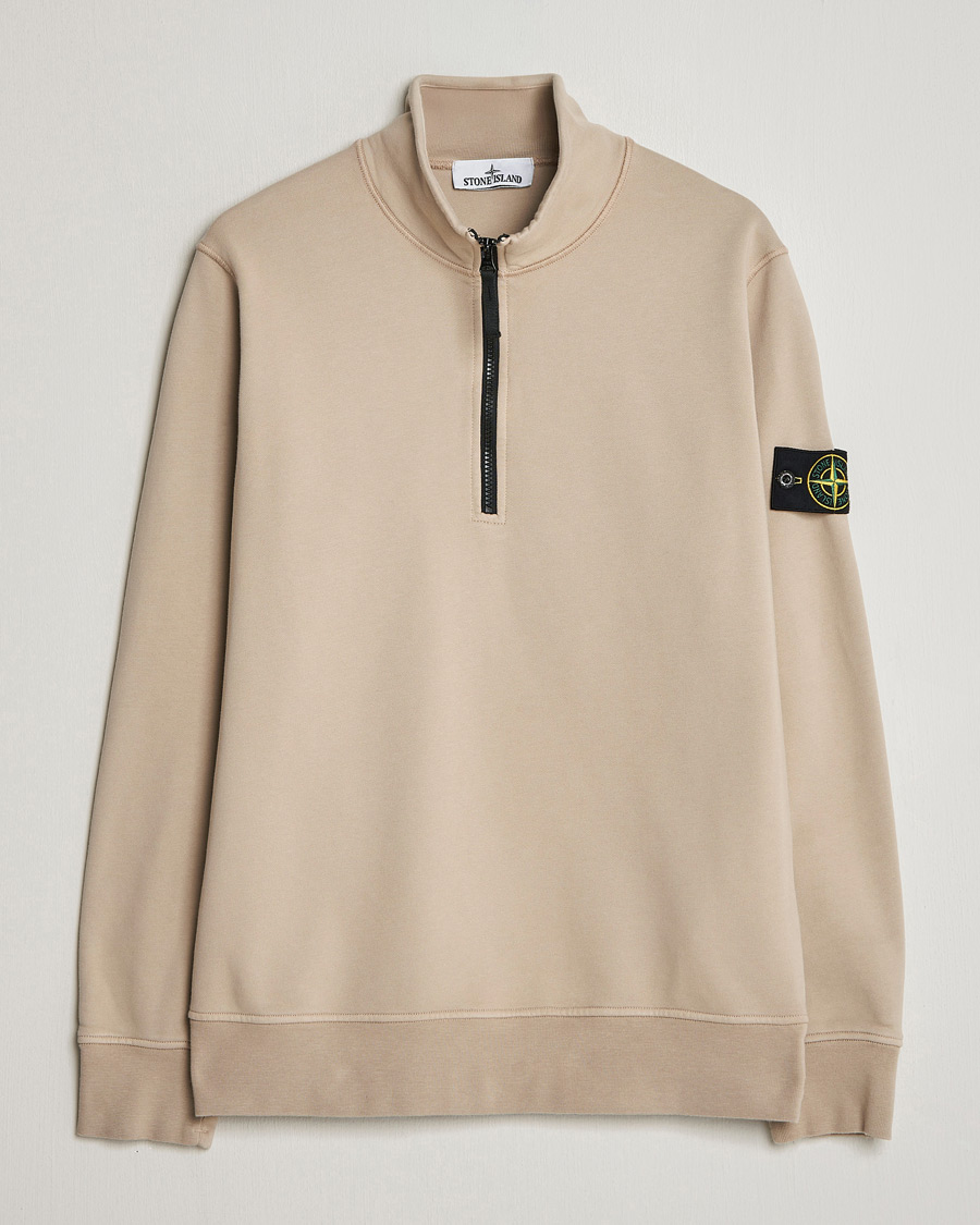 Mies | Puserot | Stone Island | Garment Dyed Fleece Half Zip Desert