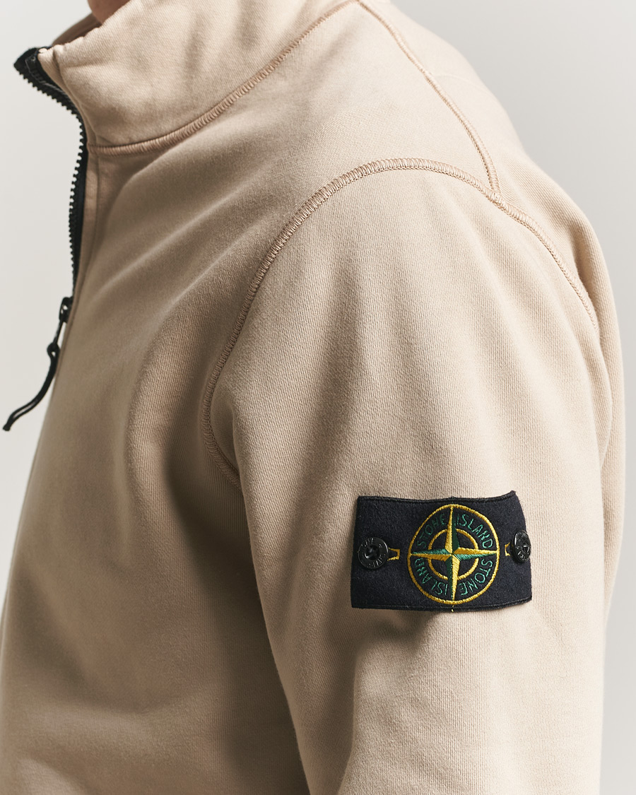 Mies | Puserot | Stone Island | Garment Dyed Fleece Half Zip Desert