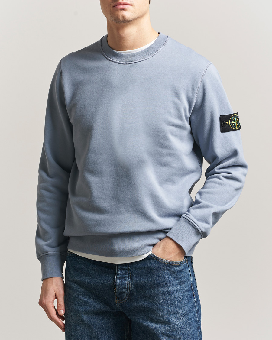 Mies | Puserot | Stone Island | Garment Dyed Fleece Sweatshirt Dark Blue