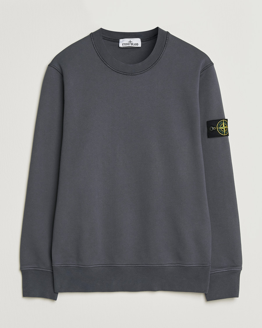 Mies | Puserot | Stone Island | Garment Dyed Fleece Sweatshirt Blue/Grey
