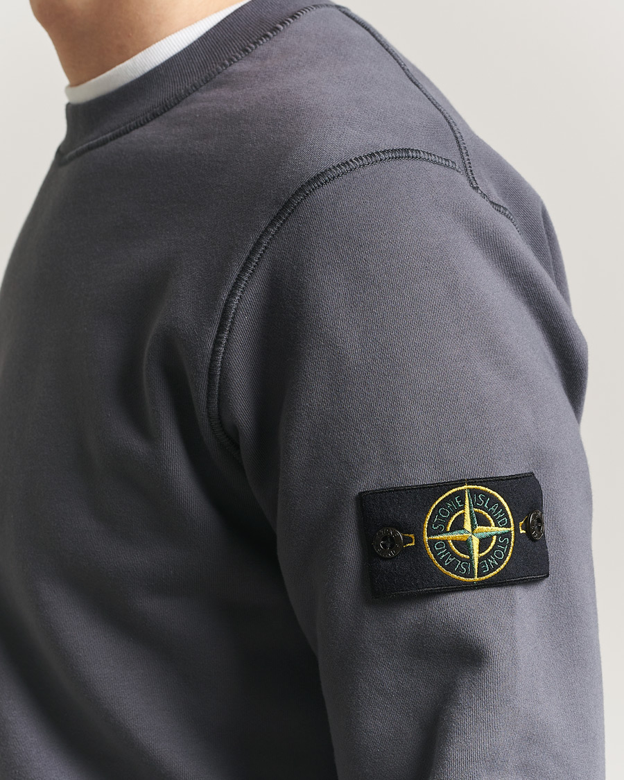 Mies | Puserot | Stone Island | Garment Dyed Fleece Sweatshirt Blue/Grey