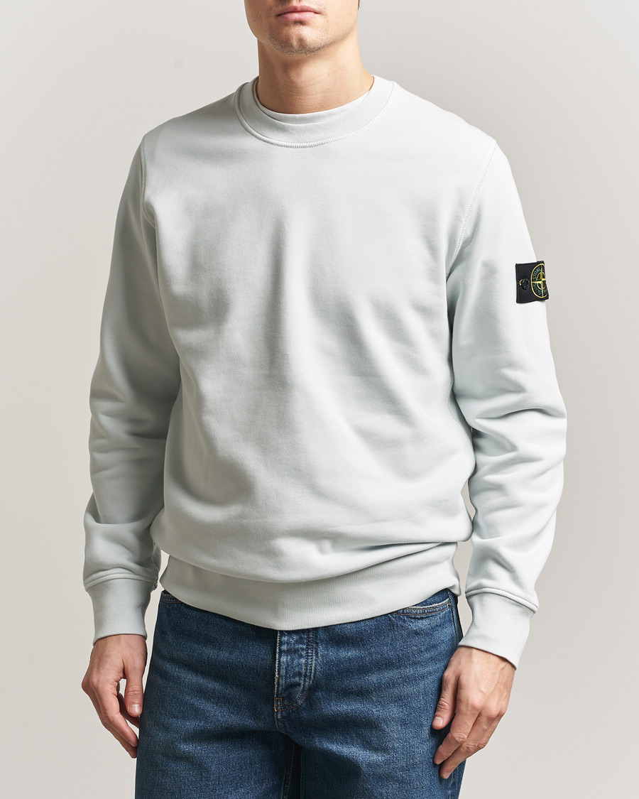 Mies | Puserot | Stone Island | Garment Dyed Fleece Sweatshirt Sky Blue