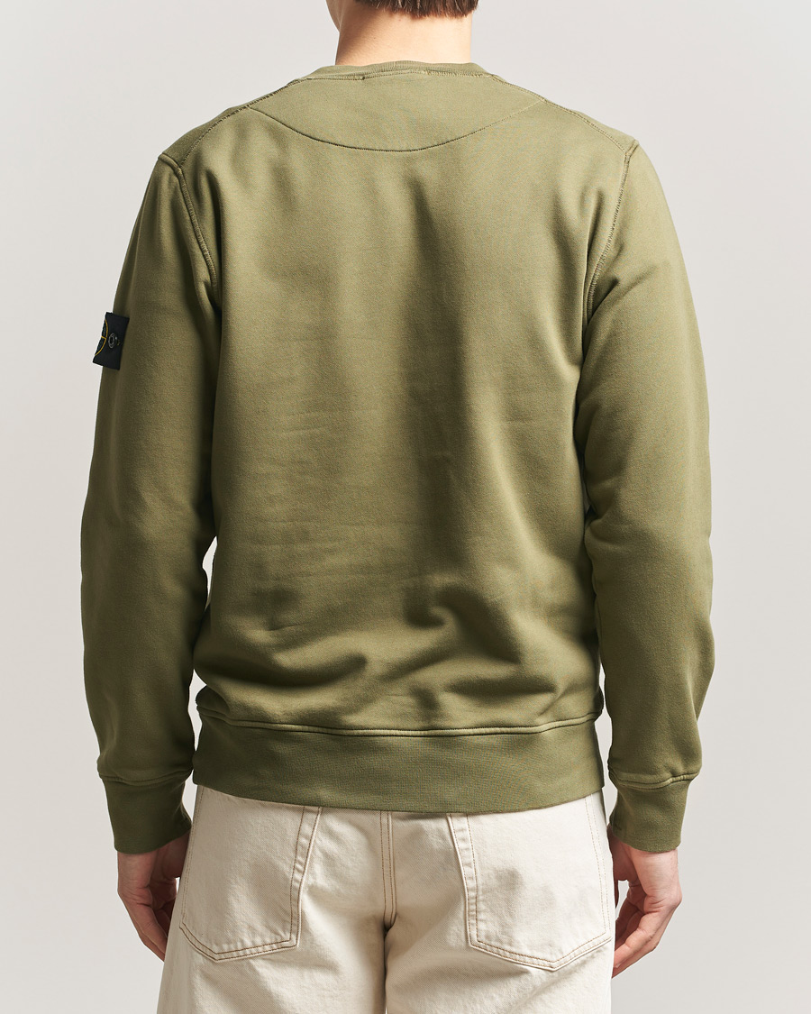 Mies | Puserot | Stone Island | Garment Dyed Fleece Sweatshirt Military Green