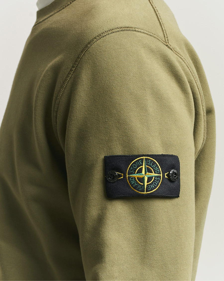 Mies | Puserot | Stone Island | Garment Dyed Fleece Sweatshirt Military Green