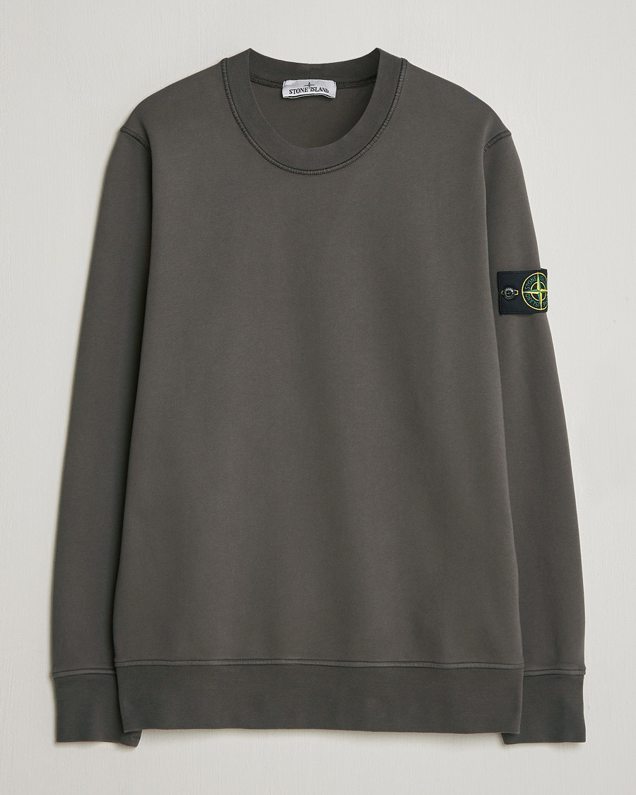 Mies | Puserot | Stone Island | Garment Dyed Fleece Sweatshirt Charcoal
