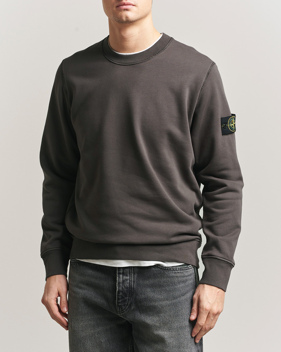 Mies | Puserot | Stone Island | Garment Dyed Fleece Sweatshirt Charcoal