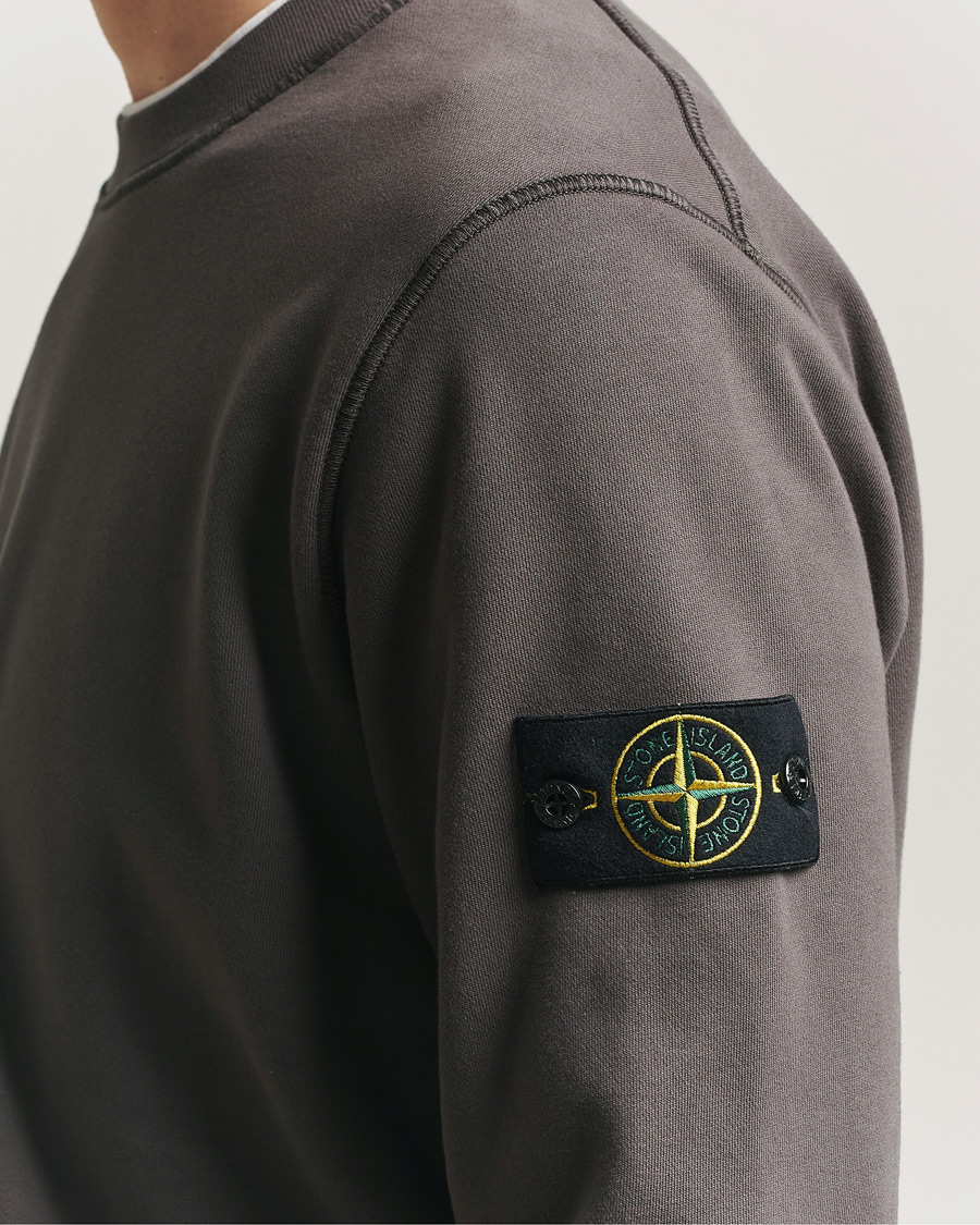 Mies | Puserot | Stone Island | Garment Dyed Fleece Sweatshirt Charcoal