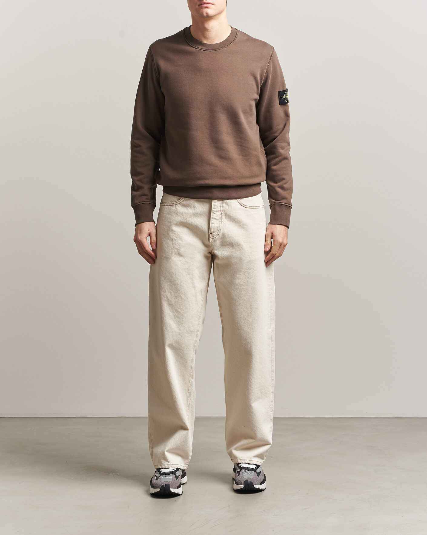 Mies | Puserot | Stone Island | Garment Dyed Fleece Sweatshirt Umber