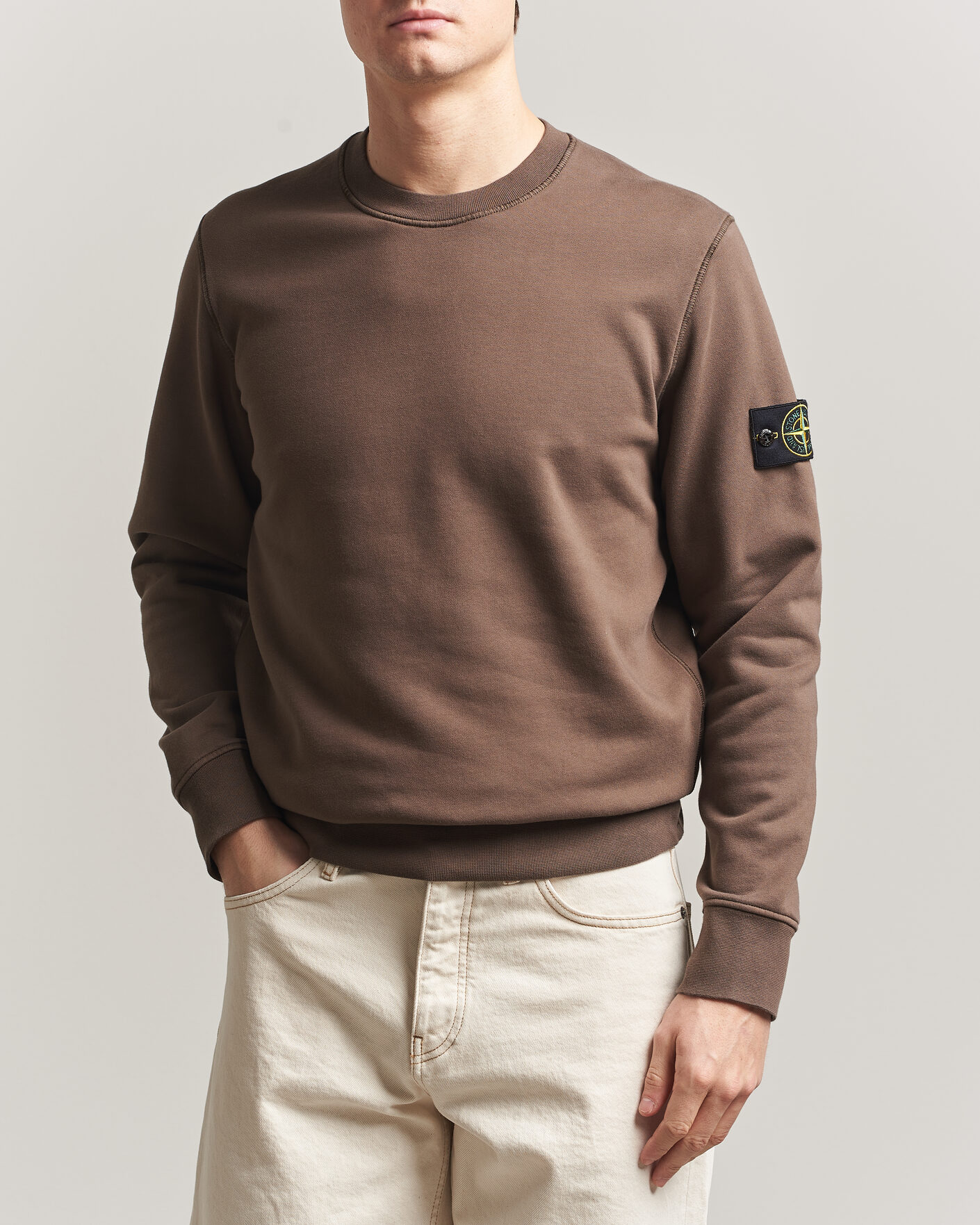 Mies | Puserot | Stone Island | Garment Dyed Fleece Sweatshirt Umber