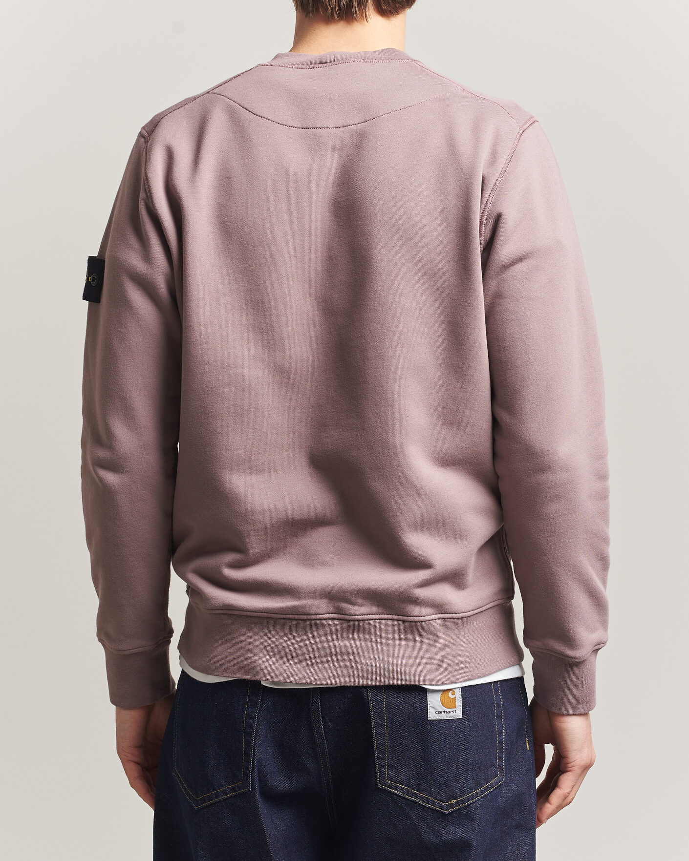 Mies | Puserot | Stone Island | Garment Dyed Fleece Sweatshirt Purple Grey