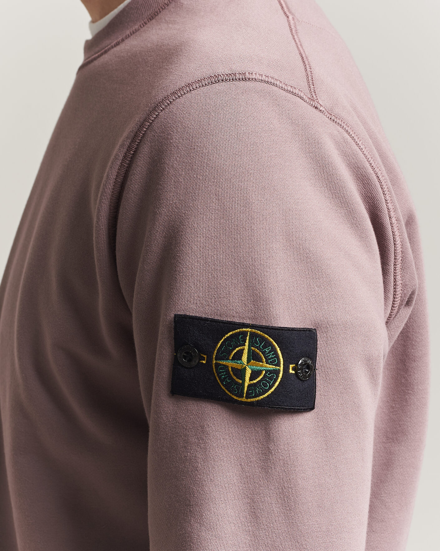 Mies | Puserot | Stone Island | Garment Dyed Fleece Sweatshirt Purple Grey