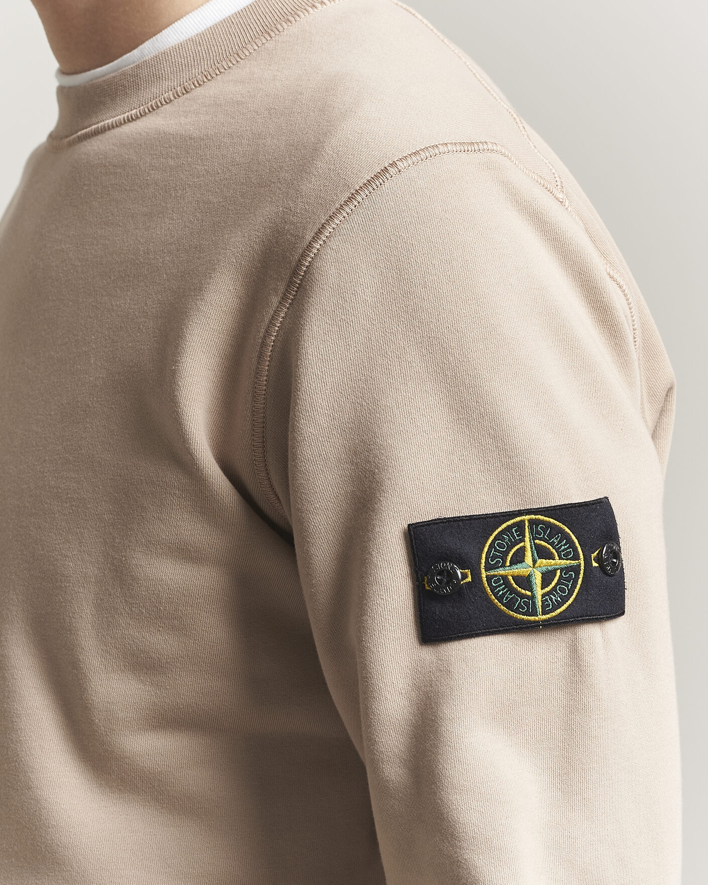 Mies | Puserot | Stone Island | Garment Dyed Fleece Sweatshirt Desert