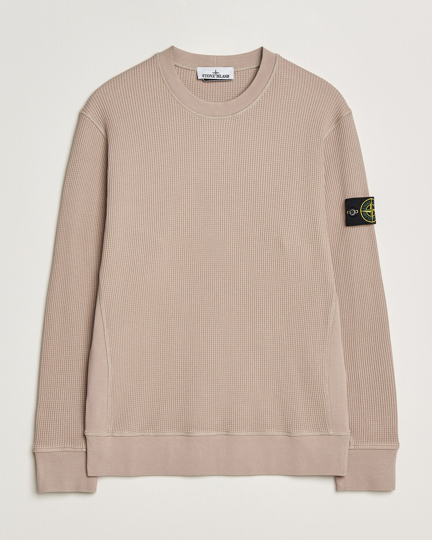 Mies | Puserot | Stone Island | Organic Cotton Waffle Fleece Sweatshirt Desert