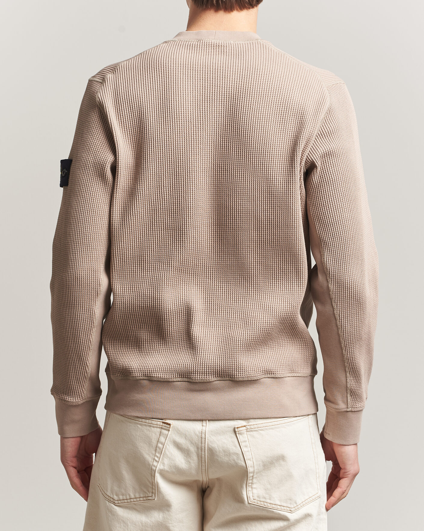 Mies | Puserot | Stone Island | Organic Cotton Waffle Fleece Sweatshirt Desert