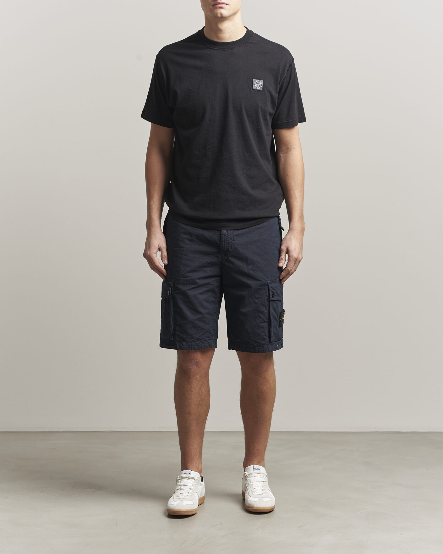 Mies | Shortsit | Stone Island | Brushed Cotton Canvas Cargo Shorts Navy