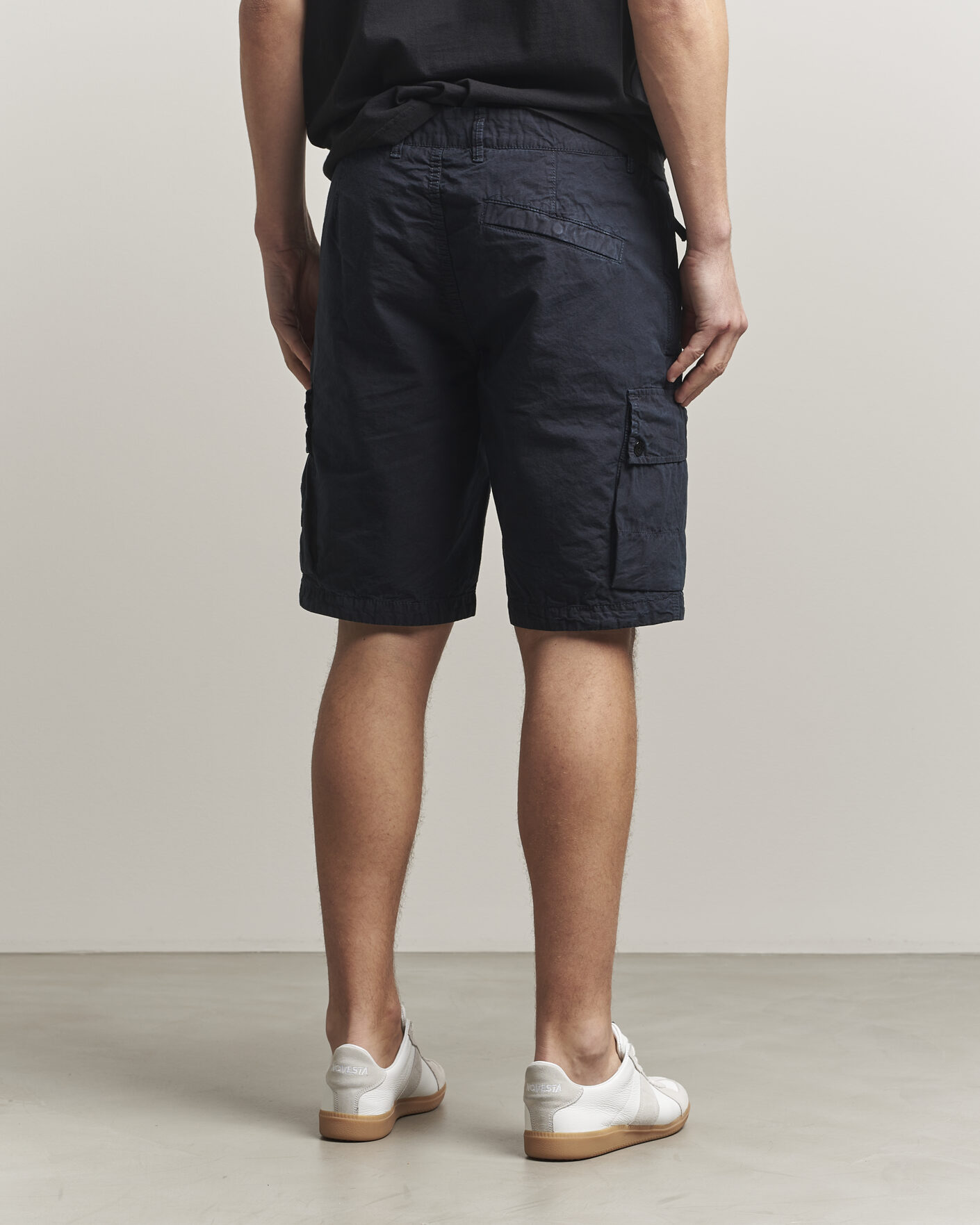 Mies | Shortsit | Stone Island | Brushed Cotton Canvas Cargo Shorts Navy