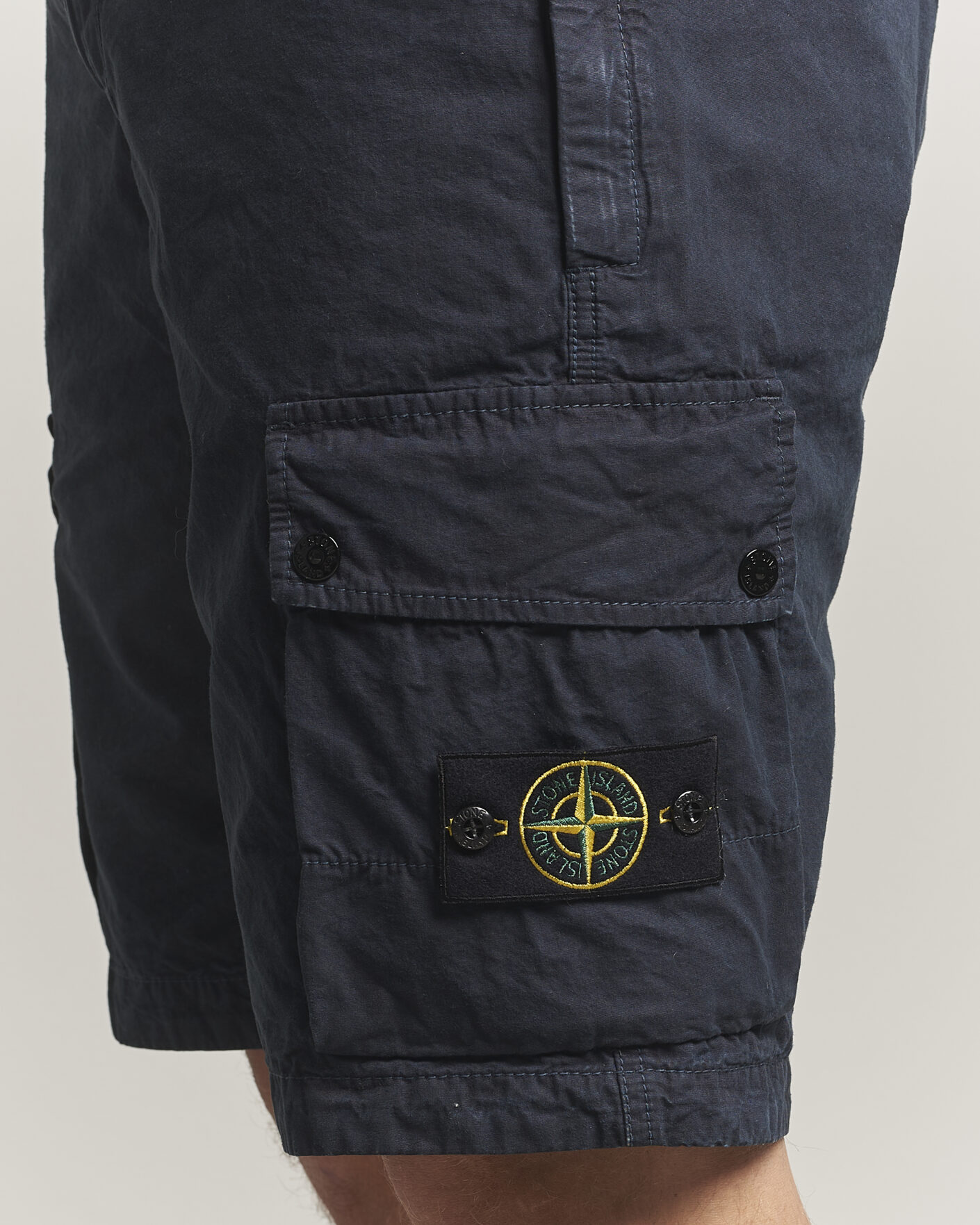 Mies | Shortsit | Stone Island | Brushed Cotton Canvas Cargo Shorts Navy