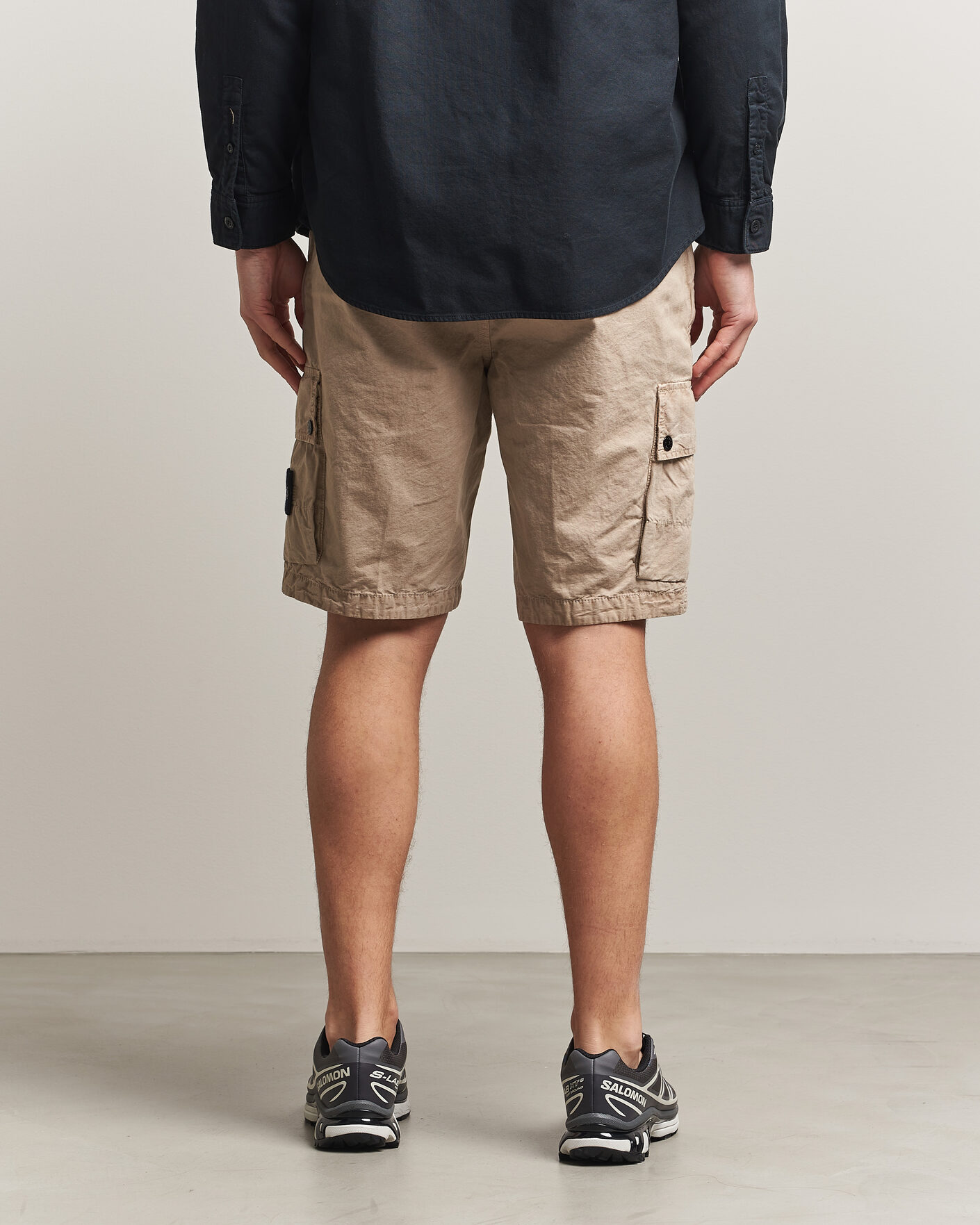 Mies | Shortsit | Stone Island | Brushed Cotton Canvas Cargo Shorts Desert