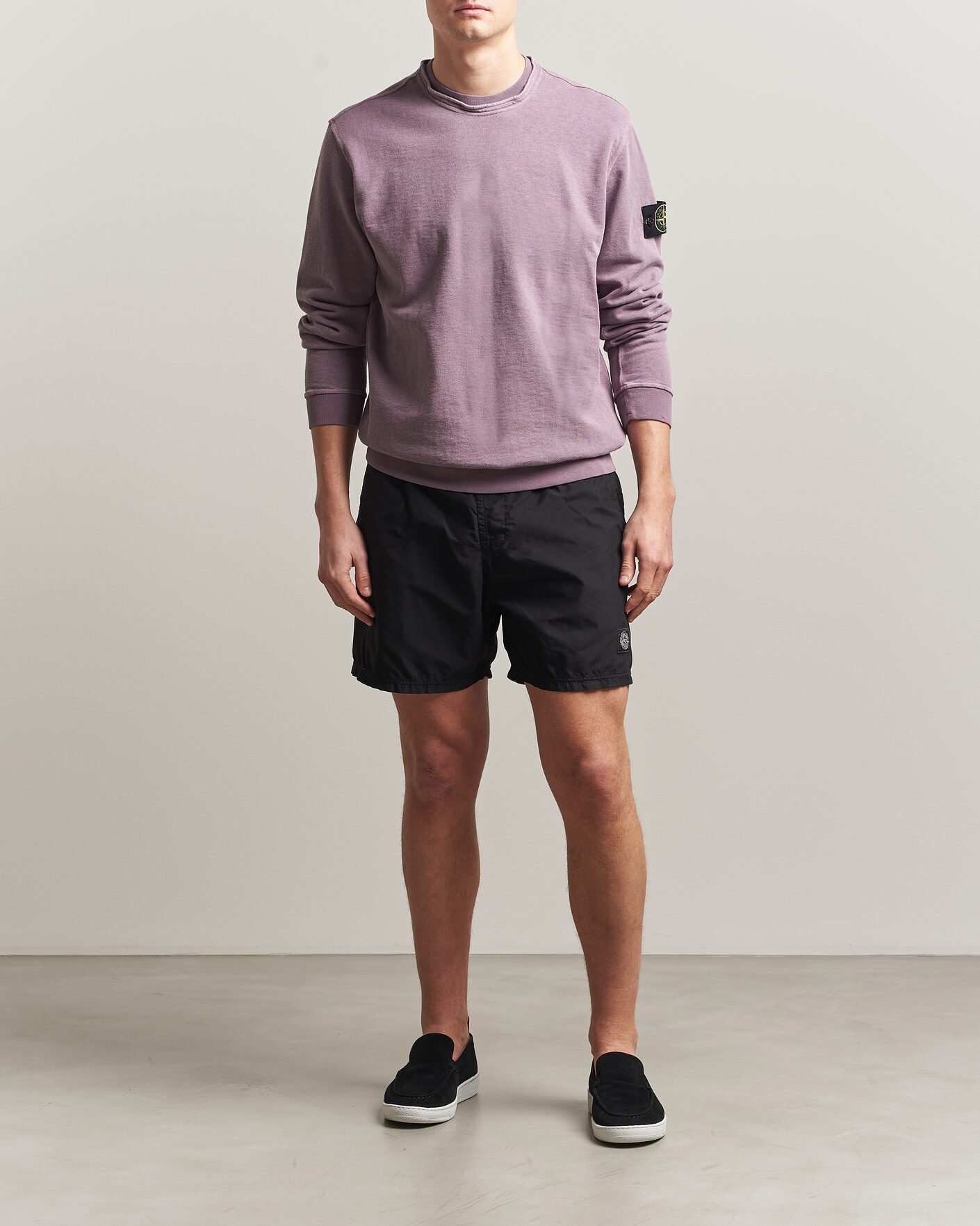 Mies | Uimahousut | Stone Island | Brushed Nylon Swimshorts Black